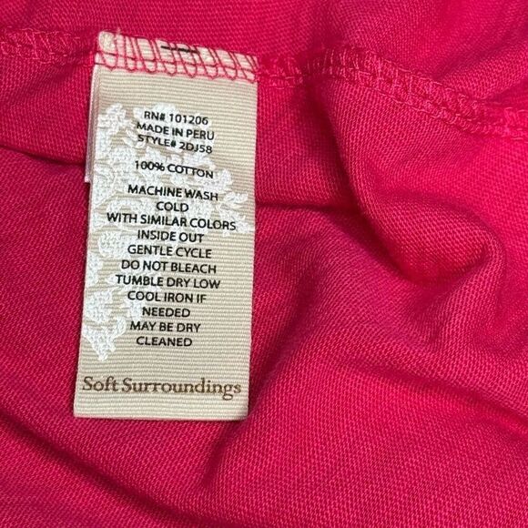 Soft Surroundings hot pink Filipa button down shirt dress size M - Picture 12 of 13